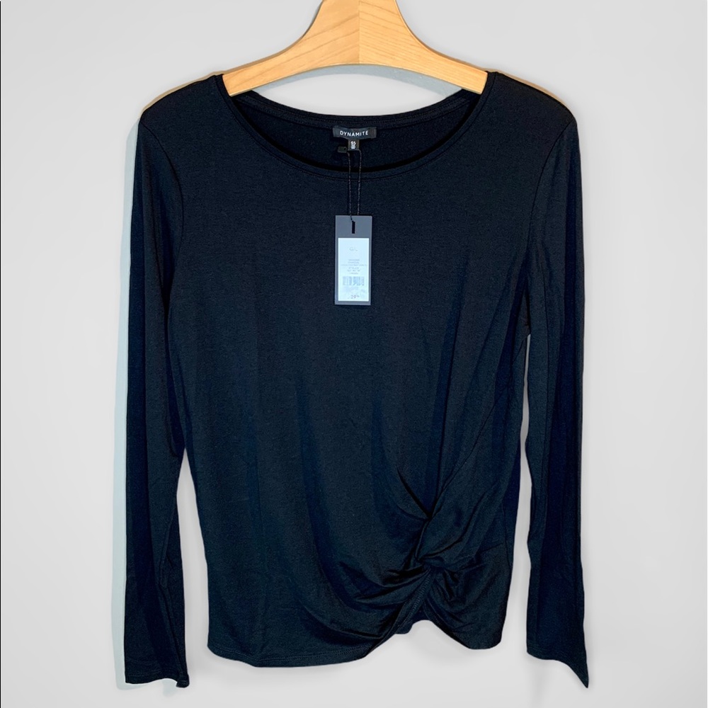SOLD NEW Dynamite Twist Front Top Black Size L